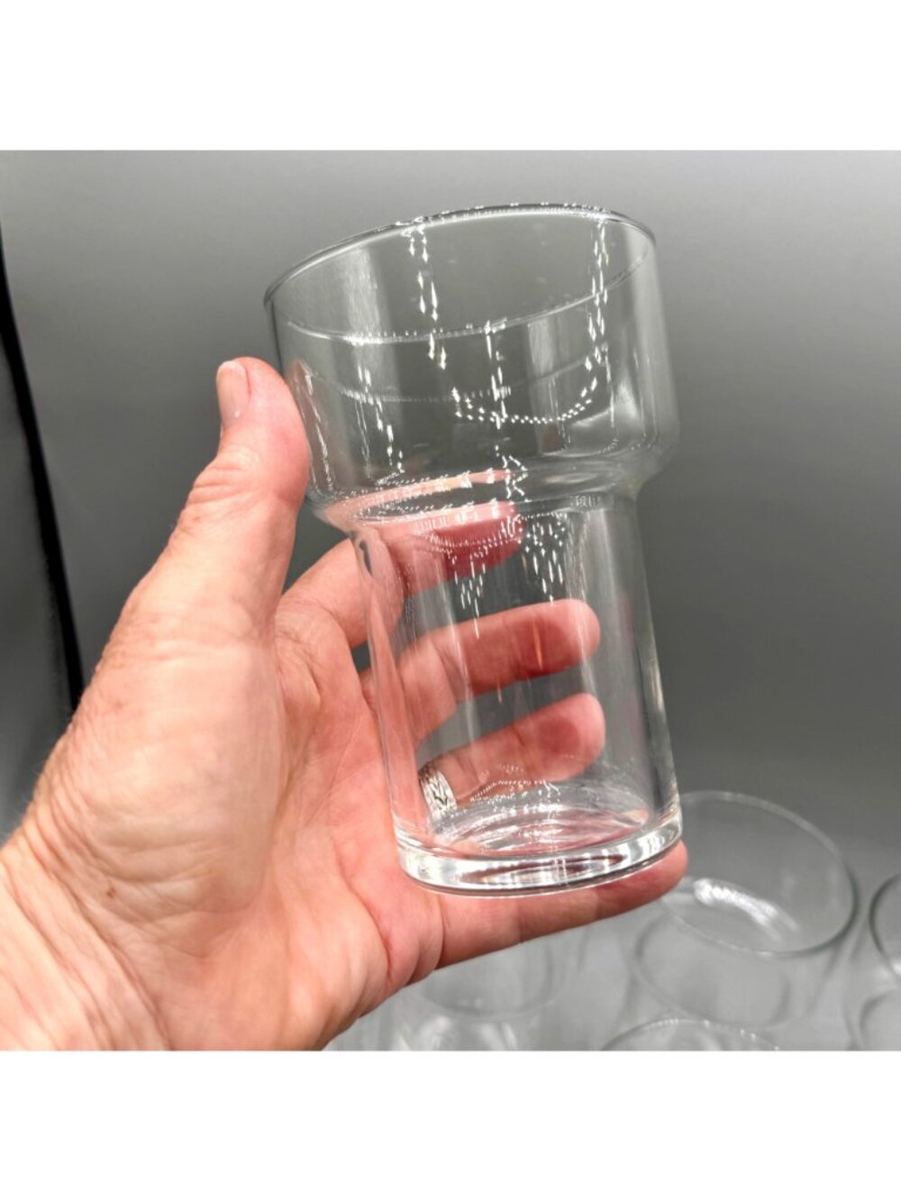 Vintage IKEA Tumbler Glass Cork Base Sleeve 10oz Stackable Set of 7 Portugal - Picture 9 of 16